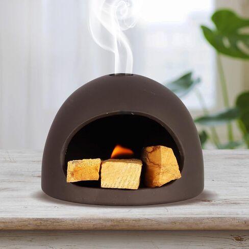 Multi-Functional Palo Santo Burner, Palo Santo Holder， Stick and Sage Smudging Bowl, Modern Incense Burner with Chimney, Ash Catcher, Suitable for Spiritual Rituals, Yoga, Meditation in Saudi Arabia