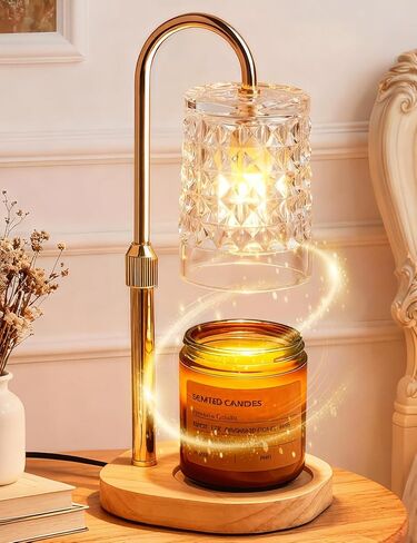 Candle Warmer Lamp with Timer Dimmable Candle Warmer Birthday Gifts for Women Mom Sister, House Warming Gifts New Home Room Decor, Height Adjustable Wax Melts Warmer for Jar Candles in Saudi Arabia