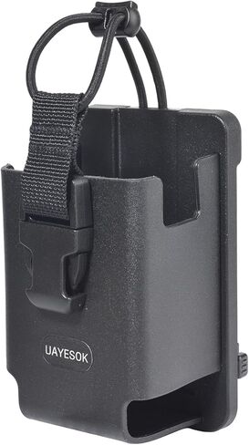 UAYESOK TC-3H MOLLE & Duty Belt Radio Holster Pouch، Universal TPU Police Police التكتيكية حقيبة حمل لـ Baofeng uv-5r uv32 Kenwood Motorola apx6000 APX 8000، مدمج وسريع الإصدار in Saudi Arabia
