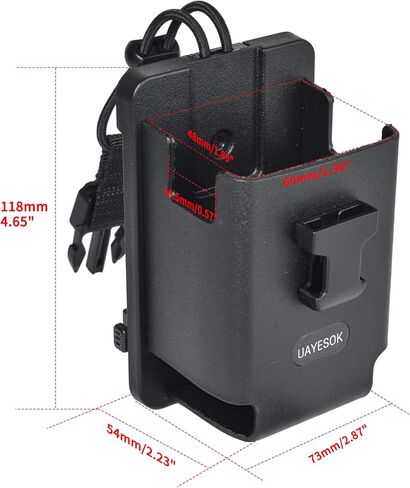 UAYESOK TC-3H MOLLE & Duty Belt Radio Holster Pouch، Universal TPU Police Police التكتيكية حقيبة حمل لـ Baofeng uv-5r uv32 Kenwood Motorola apx6000 APX 8000، مدمج وسريع الإصدار in Saudi Arabia