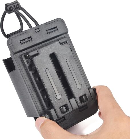 UAYESOK TC-3H MOLLE & Duty Belt Radio Holster Pouch، Universal TPU Police Police التكتيكية حقيبة حمل لـ Baofeng uv-5r uv32 Kenwood Motorola apx6000 APX 8000، مدمج وسريع الإصدار in Saudi Arabia
