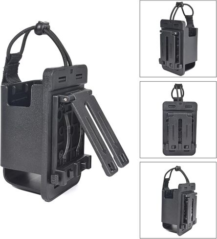 UAYESOK TC-3H MOLLE & Duty Belt Radio Holster Pouch، Universal TPU Police Police التكتيكية حقيبة حمل لـ Baofeng uv-5r uv32 Kenwood Motorola apx6000 APX 8000، مدمج وسريع الإصدار in Saudi Arabia