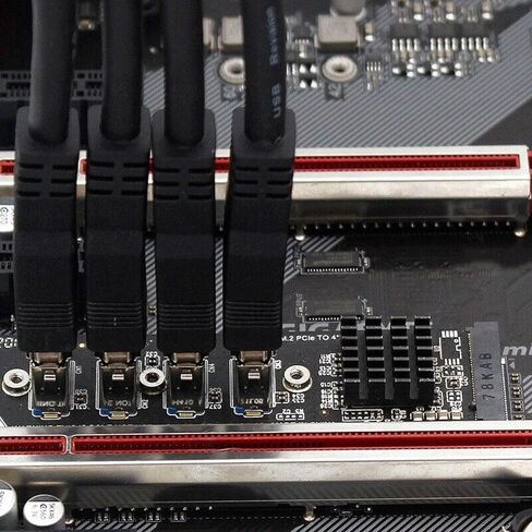 4-Ports M.2 to PCIE USB 3.0 PCIE Expansion Card Superspeed Expansion Card for Windows 11, 10, 8.x, 7, Vista, XP Desktop PCs in Saudi Arabia