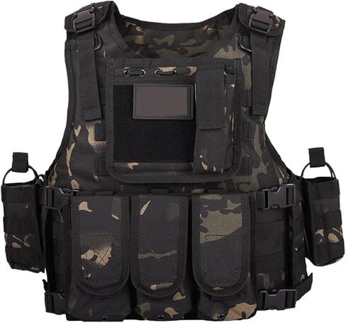 سترة Airsoft قابلة للتعديل للرياضات الخارجية وألعاب لعب الأدوار، معدات حماية خفيفة الوزن مع جيوب متعددة in Kuwait