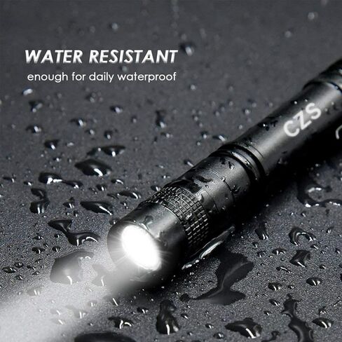 CZS Flashlight, 2 Pack Pen Light, Small Flashlights High Lumens, Battery-Powered LED Flashlight by 2AAA Battery, Waterproof Pocket Flashlights for Work, Emergency (Battery Not Included) in Saudi Arabia