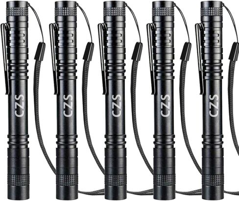 CZS Flashlight, 2 Pack Pen Light, Small Flashlights High Lumens, Battery-Powered LED Flashlight by 2AAA Battery, Waterproof Pocket Flashlights for Work, Emergency (Battery Not Included) in Saudi Arabia