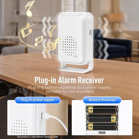 Driveway Alarm – 1200 ft Range Wireless Outdoor Motion Sensor, Dual-Tech PIR + Microwave, 17 Chimes, IP64 Weather-Resistant, Mute & Vibration (1 Receiver+ 1 Sensor) in Saudi Arabia
