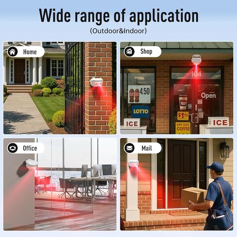 Driveway Alarm – 1200 ft Range Wireless Outdoor Motion Sensor, Dual-Tech PIR + Microwave, 17 Chimes, IP64 Weather-Resistant, Mute & Vibration (1 Receiver+ 1 Sensor) in Saudi Arabia