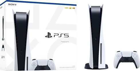 وحدة تحكم PS.5 إصدار قرص Play.Station 5 - تتضمن قاعدة شحن - ألعاب 4K-TV، وذاكرة وصول عشوائي GDDR6 سعة 16 جيجابايت، ومخرج 8K، وواي فاي 6. SSD فائق السرعة بسعة 825 جيجابايت (متجدد) in Saudi Arabia