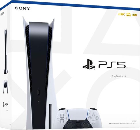 وحدة تحكم PS.5 إصدار قرص Play.Station 5 - تتضمن قاعدة شحن - ألعاب 4K-TV، وذاكرة وصول عشوائي GDDR6 سعة 16 جيجابايت، ومخرج 8K، وواي فاي 6. SSD فائق السرعة بسعة 825 جيجابايت (متجدد) in Saudi Arabia
