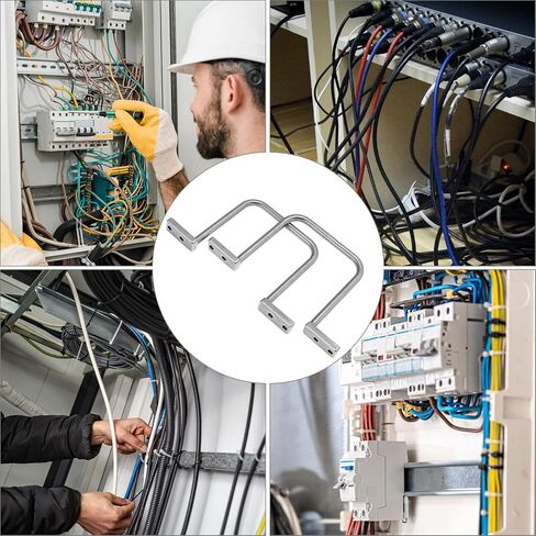 حلقات توزيع QWORK من الألومنيوم على شكل حرف D، 25 قطعة بقطر 3 بوصة، لفرز الكابلات الكهربائية بكفاءة في الإعدادات التجارية والسكنية، فضي in Saudi Arabia