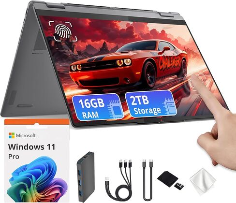 لينوفو يوجا 7i 2 في 1 16 بوصة 2 كيه كمبيوتر محمول، انتل الترا 5 226 فولت، 16 جيجا LPDDR5X، تخزين 1.5 تيرابايت (512 جيجا اس اس دي وقاعدة تركيب 1 تيرابايت)، انتل ايه آرك جرافيك، لوحة مفاتيح بإضاءة خلفية، بصمة الإصبع، ويندوز 11 برو، رمادي in Kuwait