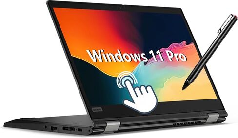 Lenovo ThinkPad L13 Yoga Gen 2 شاشة 13.3 بوصة تعمل باللمس FHD 2 في 1 كمبيوتر محمول للأعمال، قلم ستايلس، Intel Core i5-1145G7 حتى 4.4 جيجا هرتز، ذاكرة وصول عشوائي DDR4 بسعة 16 جيجابايت، 256 جيجابايت SSD، لوحة مفاتيح بإضاءة خلفية، واي فاي، Windows 11 Pro (م in Kuwait