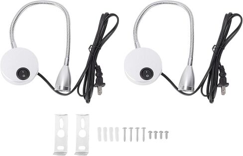 Diydeg ضوء القراءة بجانب السرير، ضوء أبيض دافئ 3000K LED جدار جبل القراءة ليلة عكس الضوء، مرنة معقوفة اللوح الأمامي أضواء السرير الجدار الشمعدان إضاءة غرفة النوم (الولايات المتحدة التوصيل) in Saudi Arabia