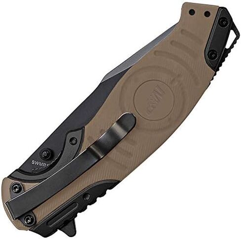Smith & Wesson M&P SWMP13GLS 8.2 بوصة سكين عالي الكربون SS قابل للطي مع شفرة مشبك مسننة 3.5 بوصة ومقبض ألومنيوم للتكتيكية والبقاء وEDC in Kuwait