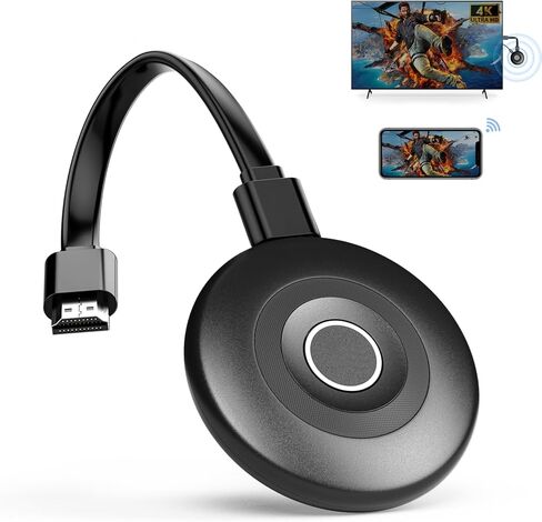 MpioLife 4K Wireless Display Adapter, Plug & Play, HDMI Dongle 5G+2.4G Wireless Screen Mirroring Cast from Smartphone Tablet Laptop PC to HDTV/Monitor/Projector, Support AirPlay DLNA Miracast in Saudi Arabia