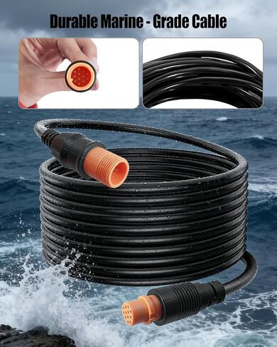 كابل تمديد محول 30FT 12Pin متوافق مع Garmin XID Xdcr يستبدل 010-11617-42 in Kuwait