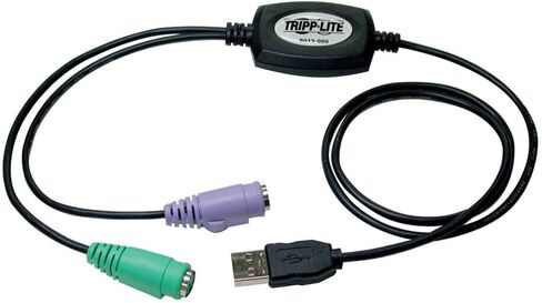 محول Tripp Lite Eaton Series B015-000 USB إلى PS/2، USB-A ذكر إلى ثنائي PS/2 أنثى لوحة المفاتيح ومنافذ الماوس، محول التوصيل والتشغيل، حزمة Cloud Care التي تم تكوينها مسبقًا مؤهلة (10 عبوات) in Saudi Arabia