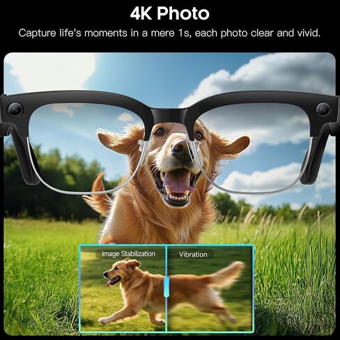 نظارات ذكية بتقنية الذكاء الاصطناعي مع كاميرا بدقة 8 ميجابكسل وفيديو عالي الدقة بدقة 1080 بكسل وصور بدقة 4K، ونظارات شمسية لتسجيل الصوت مع ترجمة الذكاء الاصطناعي في الوقت الحقيقي، وصوت مفتوح للأذن، ومساعد صوتي، ونظارات بلوتوث بقدرة 290 مللي أمبير في الساع in Kuwait