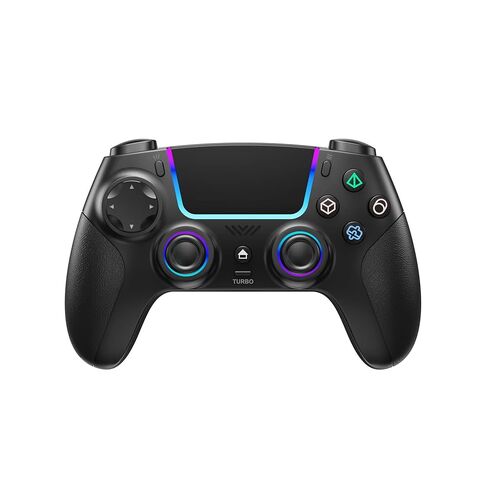 Wireless Controller for PS5 with RGB LED,TURBO, Dual Vibration, 6 Axis Gyro Sensor, Touchpad, Ergonomic for Playstation 5 Controller, Compatible with PlayStation 5/PC/Mac, Anti-Slip Black and White in Saudi Arabia