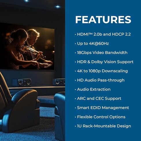 OREI 16x16 HDMI Matrix Switch – 4K@60Hz 18Gbps, HDR10+/Dolby Vision, 4K-to-1080p Downscaling, Audio Extraction, ARC Support, EDID Management, LAN/RS232/IR Control in Saudi Arabia