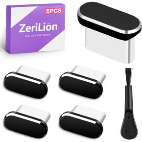 5-in-1 USB C Dust Plugs and Cleaning Tool Set 4 Pack Type-C Port Protector Covers with Fine Brush for Speaker Mesh Compatible with Phones Tablets and Laptops in Kuwait