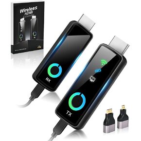 2025 Upgraded Wireless HDMI Transmitter and Receiver with LED Display 328ft/100M, 4K Decode 1080P@60Hz Ultra FHD Video Output, Plug&Play 5G+2.4G for Video to Monitor from PC/Laptop/HDTV/Camera in Saudi Arabia