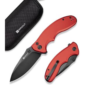 سكين SENCUT Cybrix القابل للطي، سكين جيب بمقبض ألومنيوم بشفرة 3.46 بوصة 9Cr18MoV، مشبك سكين EDC قابل للعكس للرجال والنساء والتخييم والمشي لمسافات طويلة (رمادي) in Kuwait