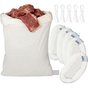 أكياس ألعاب إلك للصيد، 5 أكياس ربع متينة للحوم - 4 عبوات 12 بوصة × 48 بوصة وحزمة 12 بوصة × 28 بوصة، أكياس اللحوم لصيد الأيائل والوعل والغزلان والفرائس الأخرى، قابلة للتنفس وقابلة لإعادة الاستخدام in Kuwait