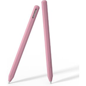 غطاء قلم رصاص من السيليكون لجهاز Samsung Galaxy Tab S11/S11 Ultra S Pen 2025، تصميم متكامل واقٍ وحافظة مضادة للانزلاق وحامل لجهاز Galaxy Tab S11/S11 Ultra S Pen (وردي) in Kuwait