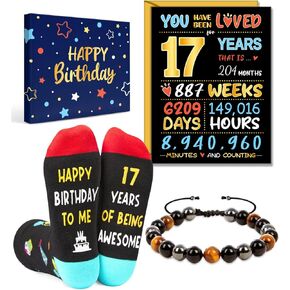 هدايا HAPPYPOP لصبي يبلغ من العمر 14 عامًا - أفكار هدايا عيد الميلاد الرابع عشر، وبطاقة هدية عيد ميلاد مجموعة سوار عين النمر لابن أخ in Kuwait