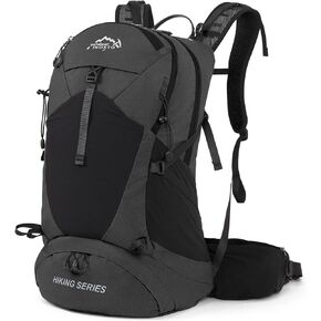 IX INOXTO Hiking Backpack, Waterproof Hiking Daypack with Rain Cover, Lightweight Travel Camping Backpack for Men Women (Black Without 3L) in Kuwait