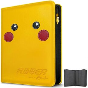 9 Pocket Trading Card Zip Binder, 540 Cards, 30 Side-Loading Pages, Premium Eco-friendly and pollution-free Album Material, Folder for Collectible Games, TCG (Yellow) in Kuwait