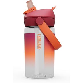 Camelbak Thrive Flip Straw Kids 14oz زجاجة ماء مع Tritan Renew - Easy Carry - Straw Top ، Jungle Animals in Kuwait