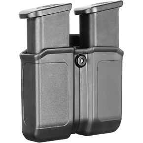 حقيبة مجلة مزدوجة عالمية لـ 9 مم / .40 أكواب مكدسة مزدوجة، حقيبة مسدس لـ Glock، Sig، S&W، Beretta، Taurus، H&K، Springfield & Ruger، غير قابلة للتعديل، مشبك حزام أو مرفق MOLLE فقط in Kuwait