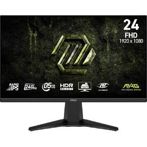 شاشة ألعاب msi MAG 245F X24 مقاس 24 بوصة بدقة 1920 × 1080 (FHD)، 240 هرتز، FreeSync Premium، جاهزة لـ HDR، HDMI، منفذ VGA، قابل للتركيب على VESA، قابلة للإمالة، إطار نحيف من 4 جوانب، 0.5 مللي ثانية، أسود in Saudi Arabia