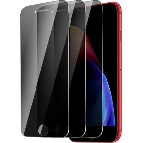 3 Pack For iPhone 8 Plus/7 Plus/6 Plus/6S Plus Privacy Screen Protector, 9H Hardness Anti-Spy Tempered Glass, Scratch-Resistant ，Anti-fingerprint，bubble free, easy install in Saudi Arabia