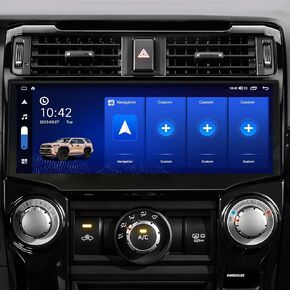 راديو ستيريو Android 14 لسيارة Toyota 4Runner 2009-2022 مدمج Carplay/Android Auto شاشة لمس عالية الدقة 12.3 بوصة مع نظام ملاحة GPS DSP Bluetooth GPS، FM WiFi + كاميرا احتياطية (أسود) in Kuwait