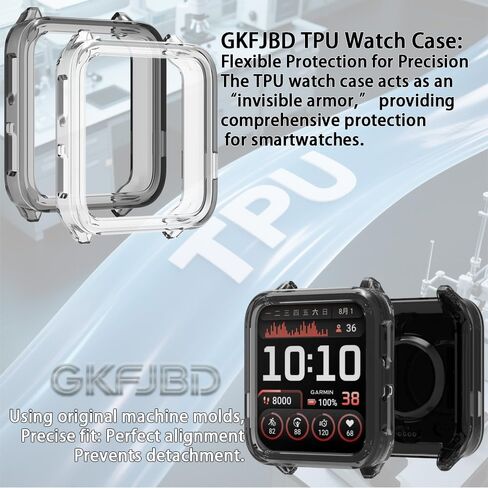 متوافق مع مجموعة واقي الشاشة والحافظة Garmin Venu X1، طبقة حماية ناعمة من مادة TPU عالية الدقة، وليس زجاج، غطاء TPU مقاوم للصدمات | مضاد للخدش، رفيع للغاية (عبوة من 4+2) in Kuwait