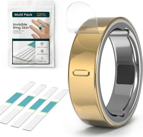 BlackPro Ultra-Thin Clear Protector Film for Oura Ring Gen 4/4 Ceramic/Oura Gen 3, Invisible Transparent Anti-Scratch Protective Skin Cover, 4 Pack Smart Ring Protector Accessories (Size 5/6/7/8) in Saudi Arabia