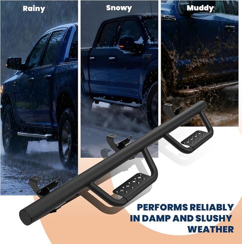 Running Boards Side Steps Compatible for 2007-2018 Jeep Wrangler JK 4-Door Round Drop (3 inches) in Saudi Arabia