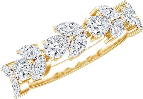 Certified Moissanite Wedding Eternity Band, D-Vs1 Quality, Moissanite Anniversary Ring - Unique Gift Idea For Women in Saudi Arabia