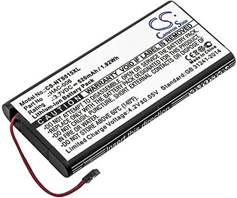 Replacement Battery Compatible for NIN HAC-015 Switch Controller HAC-A-JCR-C0 HAC-016 HAC-A-JCL-C0 (520mAh/3.7V), HAC-BPJPA-C0 HAC-006 Battery in Saudi Arabia