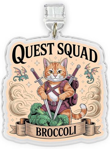 Quest Squad Broccoli Charms for Kindle, Dust Plug Charm 1.5 Inches Fourth Wing Quotes, Dragon, Cat, Fantasy, Book Club Lightning/Type C Acrylic Material Charms for E-Reader Accessories for Kindle in Kuwait