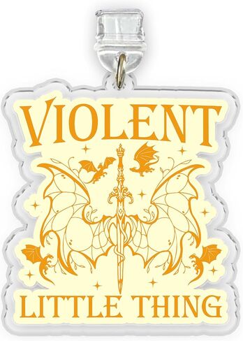 Quest Squad Broccoli Charms for Kindle, Dust Plug Charm 1.5 Inches Fourth Wing Quotes, Dragon, Cat, Fantasy, Book Club Lightning/Type C Acrylic Material Charms for E-Reader Accessories for Kindle in Kuwait