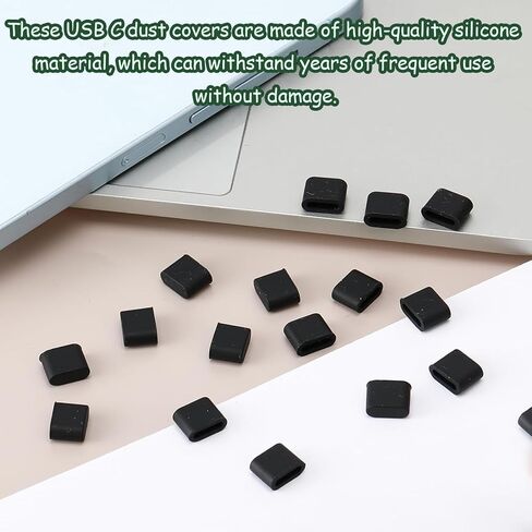 100 USB Type-C dust Covers, Silicone Soft Micro USB Cover Port Protector, Suitable for Any C-Type Charging Male Port, Protector Plug, Micro USB, C-Type Port in Saudi Arabia