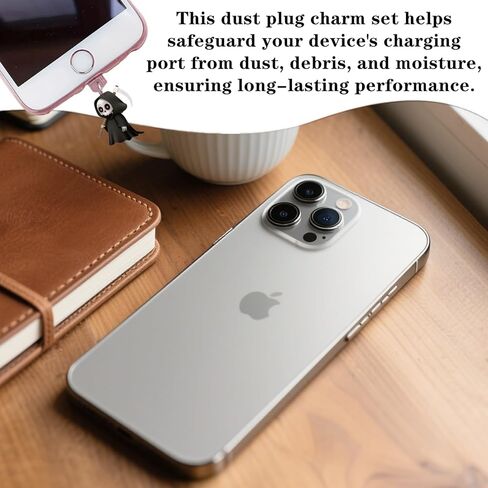 6 قطع من سدادات Lightning Dust Charms - أغطية منافذ شحن مضادة للغبار، متوافقة مع هواتف Lightning، مثالية للاستخدام اليومي، هدايا للرجال والنساء، 3 أنماط in Kuwait