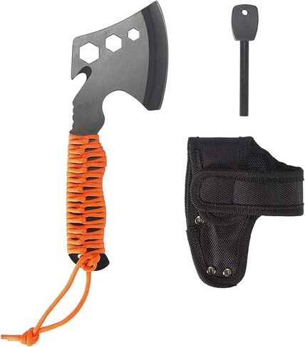 UST Parahatchet FS Camping Axe with Stainless Steel Blade Including 3 Hex Wrenches and Rope Cutter, Paracord-Wrapped Handle and Magnesium Fire Starter for Camping, Backpacking, Hunting and the Outdoors in Saudi Arabia