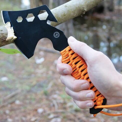 UST Parahatchet FS Camping Axe with Stainless Steel Blade Including 3 Hex Wrenches and Rope Cutter, Paracord-Wrapped Handle and Magnesium Fire Starter for Camping, Backpacking, Hunting and the Outdoors in Saudi Arabia
