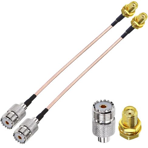 2PCS RG316 SMA to PL259 SO239 Coax Cable, SMA Female to UHF Female Coaxial Cable 6inch(15cm) CB Radio Pigtail Jumper Extension Cable for GPS, Antenna in Saudi Arabia